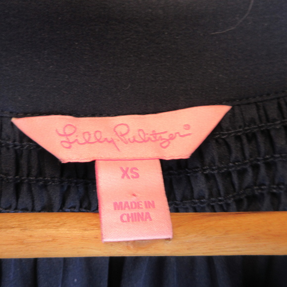 Lilly Pulitzer Navy Silk Elsa Top Size XS - Picture 4 of 11